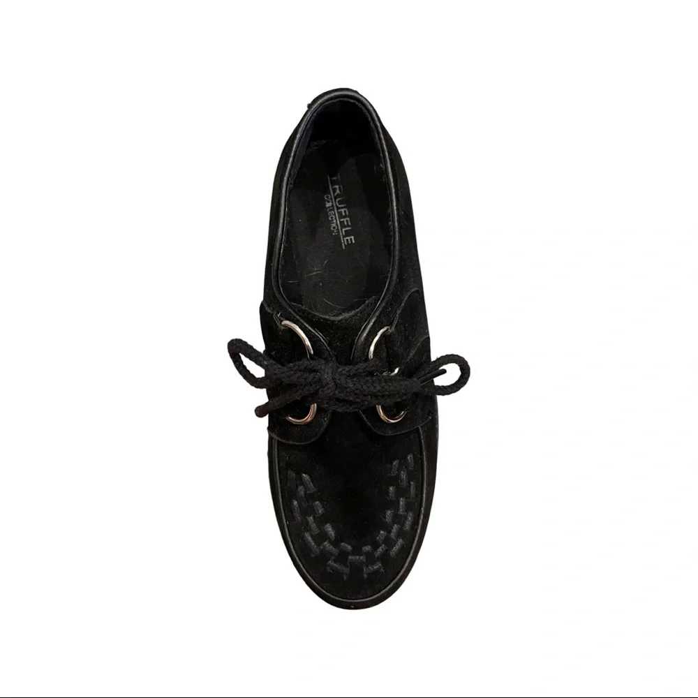 Black Platform Lace-Up Creepers Women’s Shoes